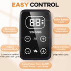 3 in 1 Ankle Heating Pad for Pain Relief Wireless Foot Massager with 5 Heat 3 Vibration Mode Feet Pain Relief Led Touch Large Screen Ankle Brace Wraps Support Belt Cordless