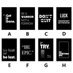 Simple Black White Inspirational Quotes Canvas Art Poster Prints Modern Motivational Wall Decorative Picture for Home Office