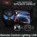 In Stock Miles Spider-Man 1:1 Scale Electronic Mask With Moving Glowing Eyes Ring Control Cosplay Toy Gift For Boys Gift