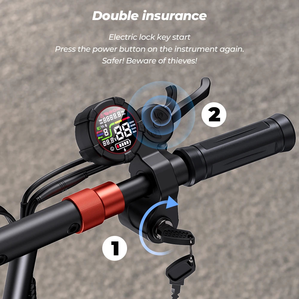iScooter iX5s Electric Scooter 15Ah 1000W Powerful Kick Scooter Anti-skid Off Road Pneumatic Tire 65km Range 45km/h eScooter