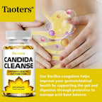 Candida Cleanse - Liver Cleansing, Detoxifying, Supports Intestinal Health, Cleansing Colon, Boosting Energy, 120 Capsules