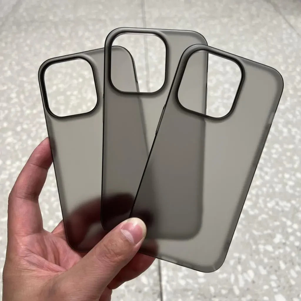 Ultra Thin Matte Hard PC Translucent Clear Phone Case For iPhone 17 16 15 14 Plus 13 12 Pro Max Shockproof Slim Skin Back Cover