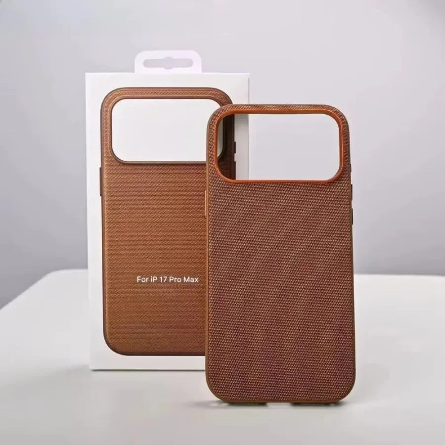 Original Technology Woven Magnetic Case For iPhone 18 17 16 15 14 13 Pro Max Fundas For Magsafe Wireless Charger Official Cover