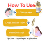 Collagen Firming Capsule Essence, Moisturizing and Smoothing the Skin, Contains Plant-Based Squalane, Retinol, and Vitamin E Deep Hydration Essence (0.4Gx90 Capsules)/Bottle-1 Bottle