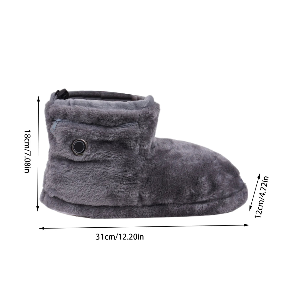 Heated Boots Heated Slippers Heating Pad Boots 1 Pair Thick Easy To Wear Fast Heating 5 Level Temperature for Office