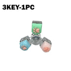 LED Light Keyboard Keychain Fidget Toy Clickable Button Stress Relief Portable Desk Accessory Office Decor Gift  Anxiety Relief