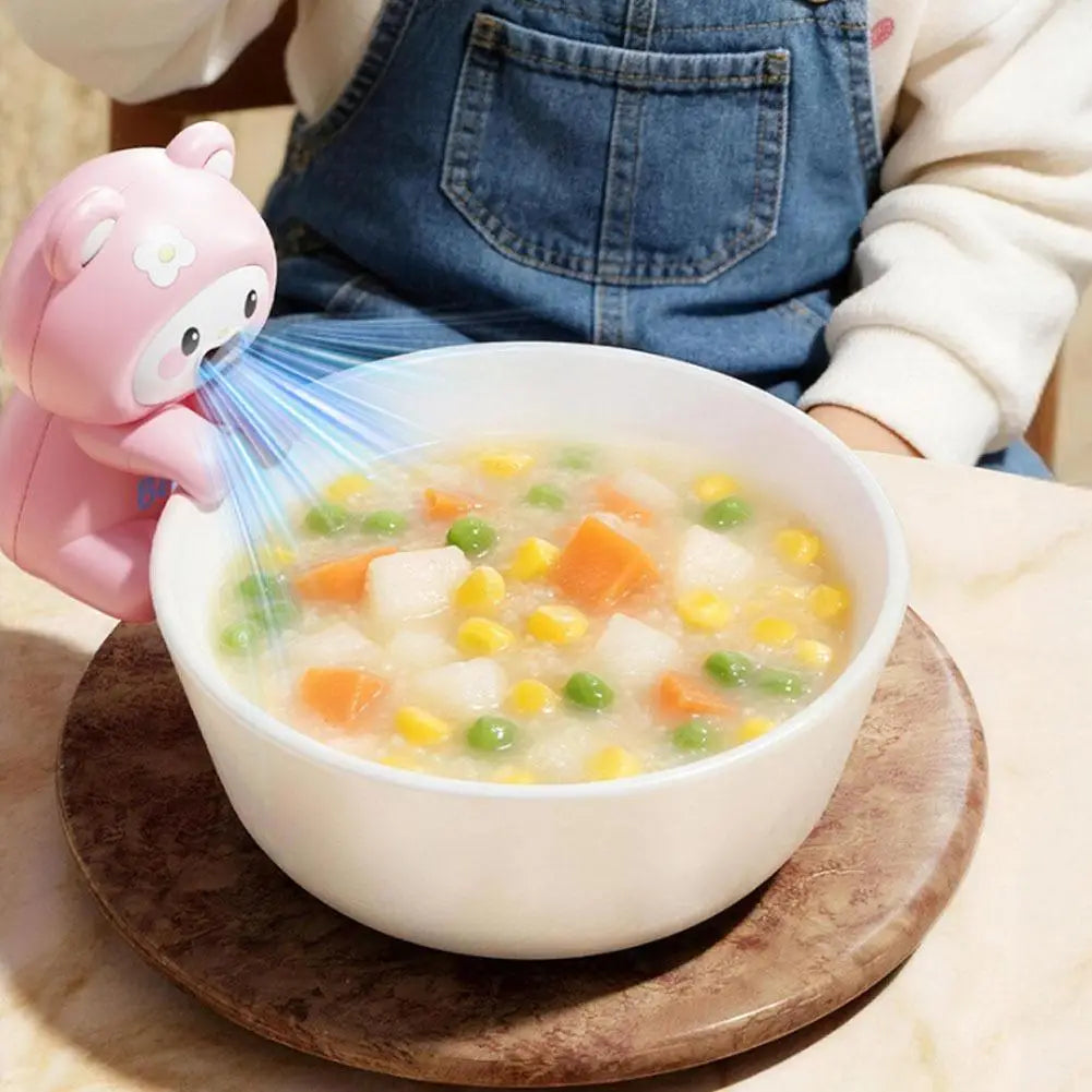 Cute Animal Mini Cooling Fan Clip On Cup Bowl Portable Low Noise Desktop Fan for Hot Food Coffee Soup and Baby Meals