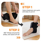 3 in 1 Ankle Heating Pad for Pain Relief Wireless Foot Massager with 5 Heat 3 Vibration Mode Feet Pain Relief Led Touch Large Screen Ankle Brace Wraps Support Belt Cordless