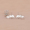 Luxury Green Crystal Zircon Leaves Stud Earrings for Women Fashion Gold Color Geometric Piercing Earring Bride Wedding Jewelry