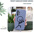 Line Cute Man Case For Samsung Galaxy A73 A53 A33 A23 A13 A03 A72 A52 A52S A32 A22 A12 A02 A02S A71 A51 A31 A21S 4G 5G Cover