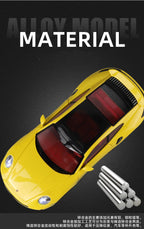 1:24 Porsche 911 992 Turbo S Alloy Sports Car Model Diecast Metal Racing Vehicles Car Model Simulation Sound Light Kids Toy Gift