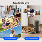 2L with Video Automatic Cat Feeder, Intelligent Timed and Quantitative Feeding, Cat, Dog and Pet Feeding Bowl Controlled by App