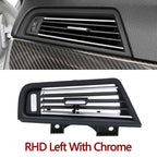 LHD RHD Car Front Rear Air Conditioning Chromed AC Vent Grille Outlet Cover Panel For BMW 5 Series F10 F11 F18 520i 523i 525i