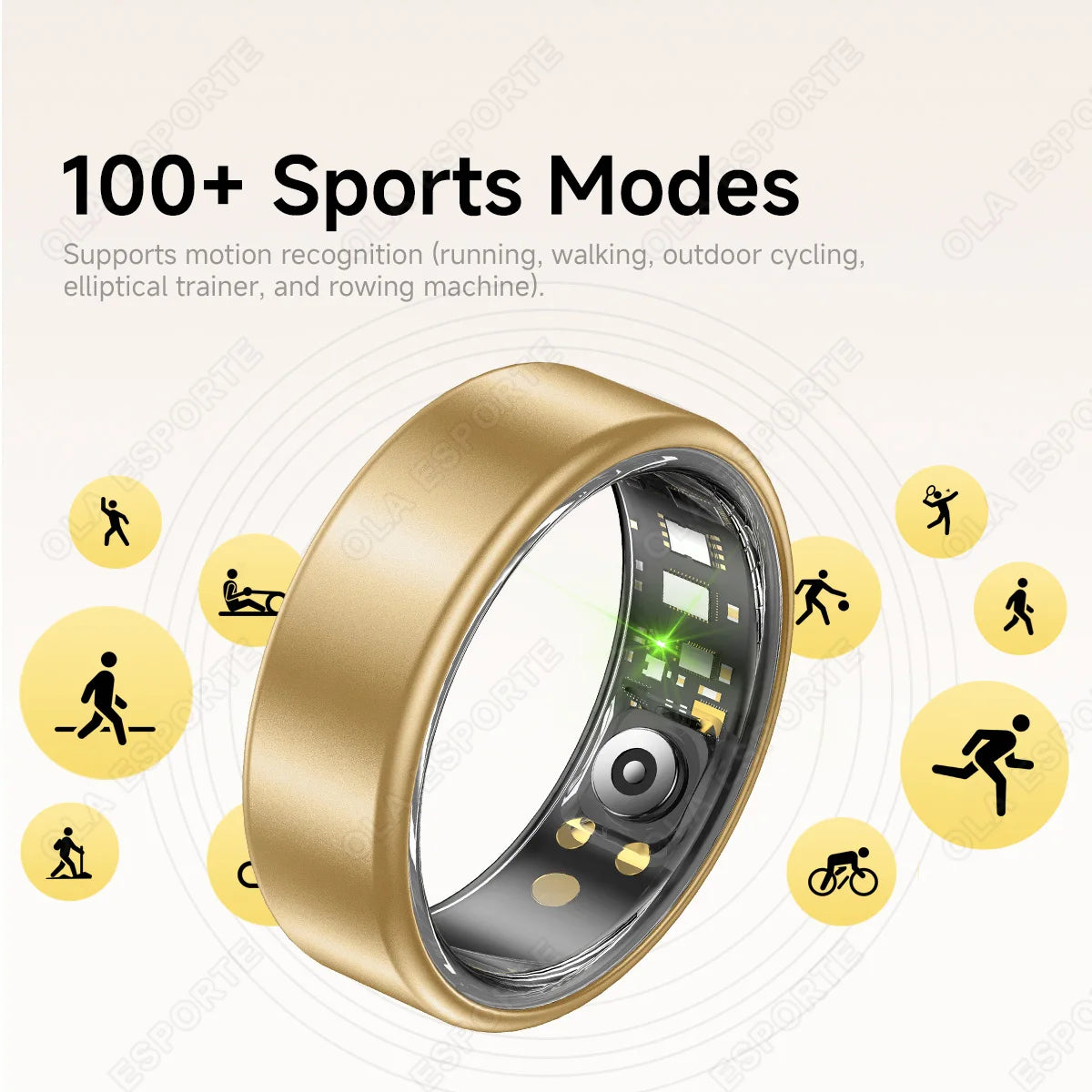 R10 Smart Ring with Charging Case Multi-color Ring Men Women Health Sleep Heart Rate Monitoring IP68 Waterproof Multi-sport Mode