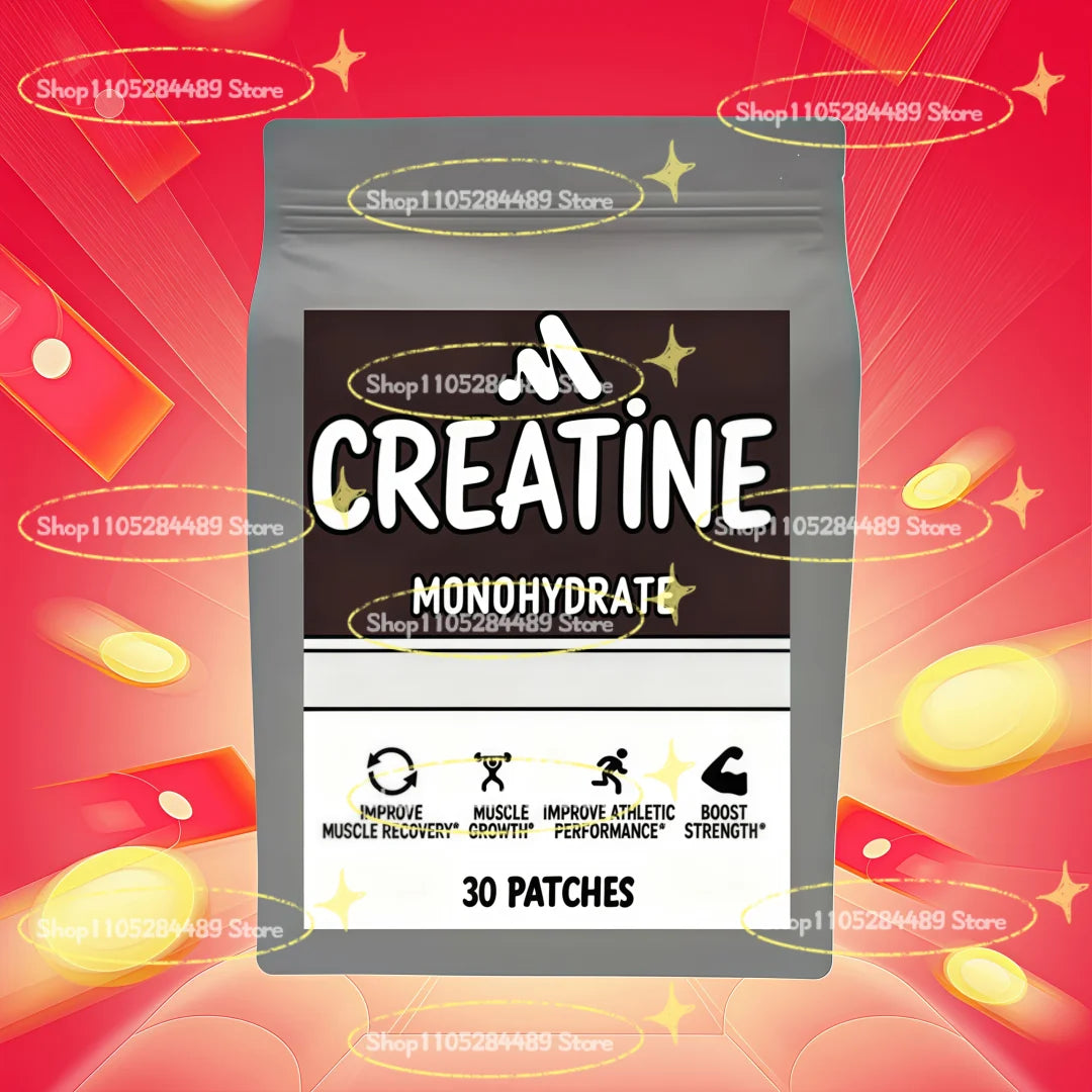 Creatine Monohydrate Transdermal Patches- Support Muscles, Cellular Energy and Cognitive Function 30 Patches