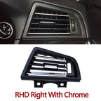 LHD RHD Car Front Rear Air Conditioning Chromed AC Vent Grille Outlet Cover Panel For BMW 5 Series F10 F11 F18 520i 523i 525i