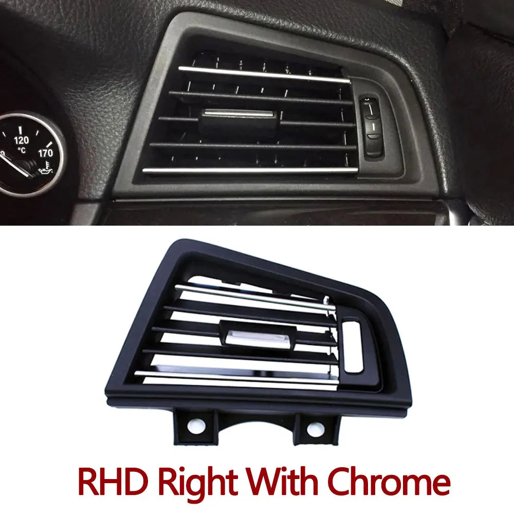 LHD RHD Car Front Rear Air Conditioning Chromed AC Vent Grille Outlet Cover Panel For BMW 5 Series F10 F11 F18 520i 523i 525i