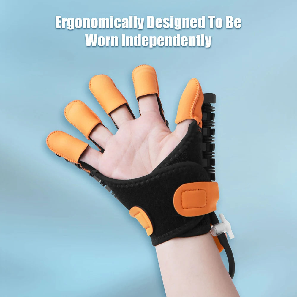 Left & Right Rehabilitation Robot Gloves Hand Massage Device for Stroke Hemiplegia Hand Function Recovery Finger Workout Trainer