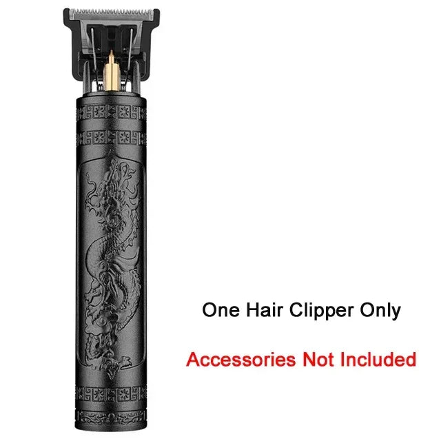 Rechargeable Mens T9 Carving Hair Clipper Vintage Portable USB Cleaning Barber Professional Hair Cutting Machine Beard Trimmer