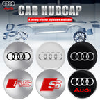 56/60/65MM Car Wheel Hub Caps Auto Emblem Tyre Center Covers Accessories For Audi A1 A2 A3 A4 A5 A6 A7 A8 Quyttro Sline RS Q2 Q3