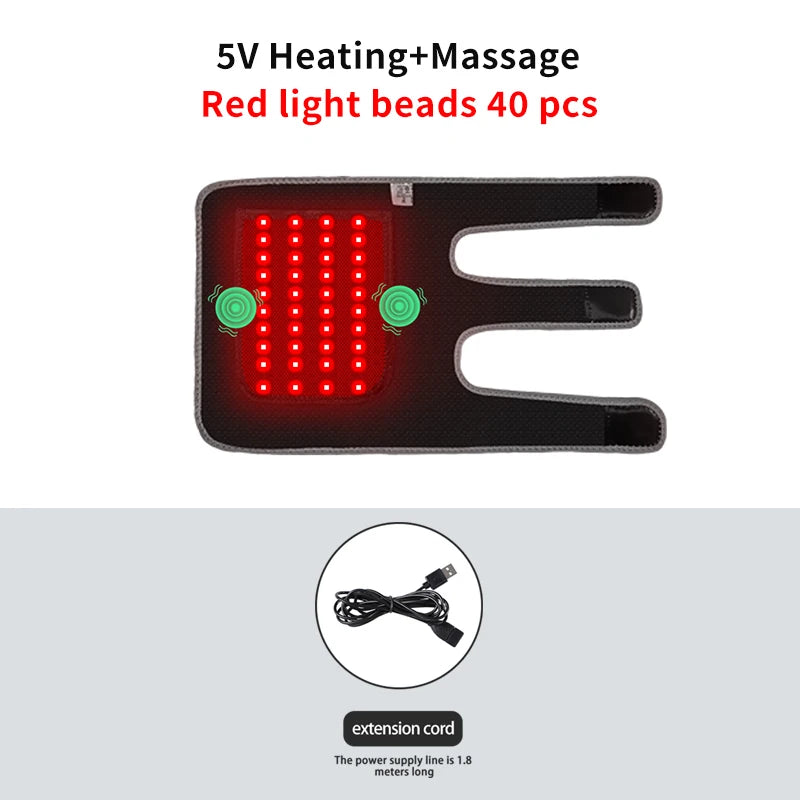 Red Light NIR Elbow Brace With Vibration Heating Massager For Joint Pain Relief