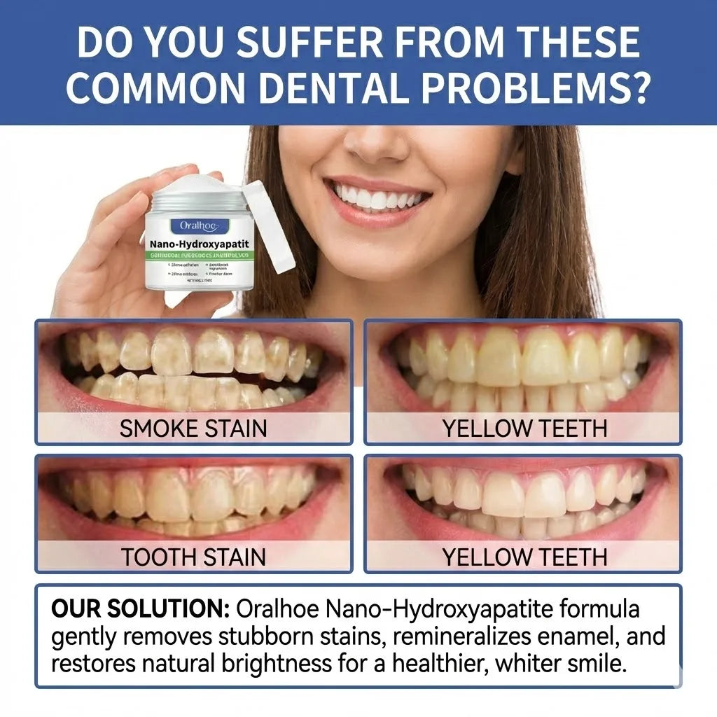 With Hydroxyapatite10%-Infused Winter Whitening Tooth Powder: Enamel Repair, Deep Cleaning & Long-Lasting Fresh Breath
