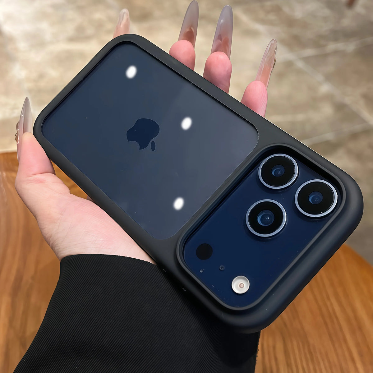 Advanced Silicone Soft Edge Transparent Hard Back Panel Case For iPhone 18 17 Pro 17 Pro Max PC Shockproof Phone Case Cover Gift