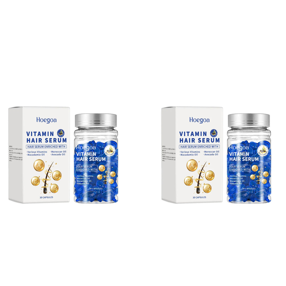 30PCS Vitamin Hair Care Capsules Moisture Serum Repair Hair Splitting Improvement Fast Restore Hair Soft Smooth Scalp Hair Care