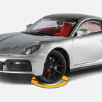 1:24 Porsche 911 992 Turbo S Alloy Sports Car Model Diecast Metal Racing Vehicles Car Model Simulation Sound Light Kids Toy Gift