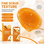 Turmeric Orange Vitamin C Body Wash Fresh Fragrance Shower Gel Moisturizing Brightening Exfoliating Deep Cleaning Smooth Skin