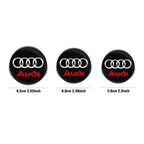 56/60/65MM Car Wheel Hub Caps Auto Emblem Tyre Center Covers Accessories For Audi A1 A2 A3 A4 A5 A6 A7 A8 Quyttro Sline RS Q2 Q3