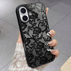 For iPhone 18 17 16 15 14 13 12 11 Pro Max Plus Case Exquisite Lace Pattern Silicone Cover For iPhone Air 16E XS X XR Soft Funda