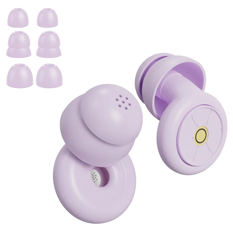 Ear Plugs for Sleeping Noise Cancelling 50dB, Reusable Silicone Earplugs Strong Sound Insulation, Multiple Sizes of Ear Caps