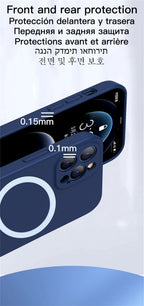 Magnetic Liquid Silicone Case For Iphone 14 13 12 Mini 11 Pro Max X Xs Xr Apple Magsafe Original Magnet Camera Precision Hole