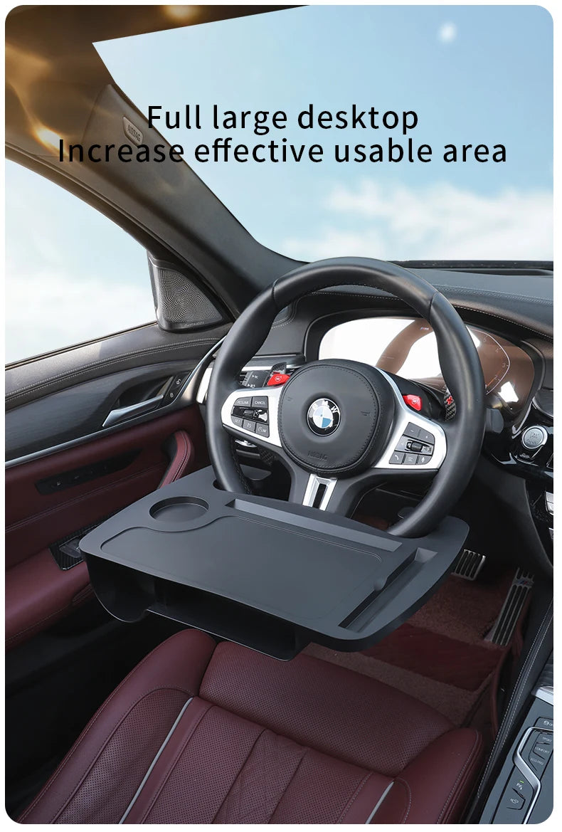 Car Steering Wheel Tray With Car Gap Filler Organizer Food Tray For Eating In Car Laptop Desk Travel Car Interior Accessories