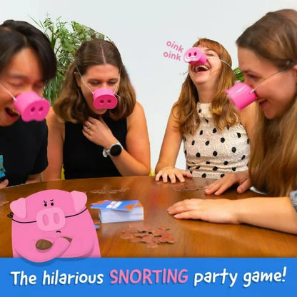 2026 Provide Fun Board Games with 5 Toy Pig Noses and Challenge Cards for Family and Friends To Play When Losing Party Games