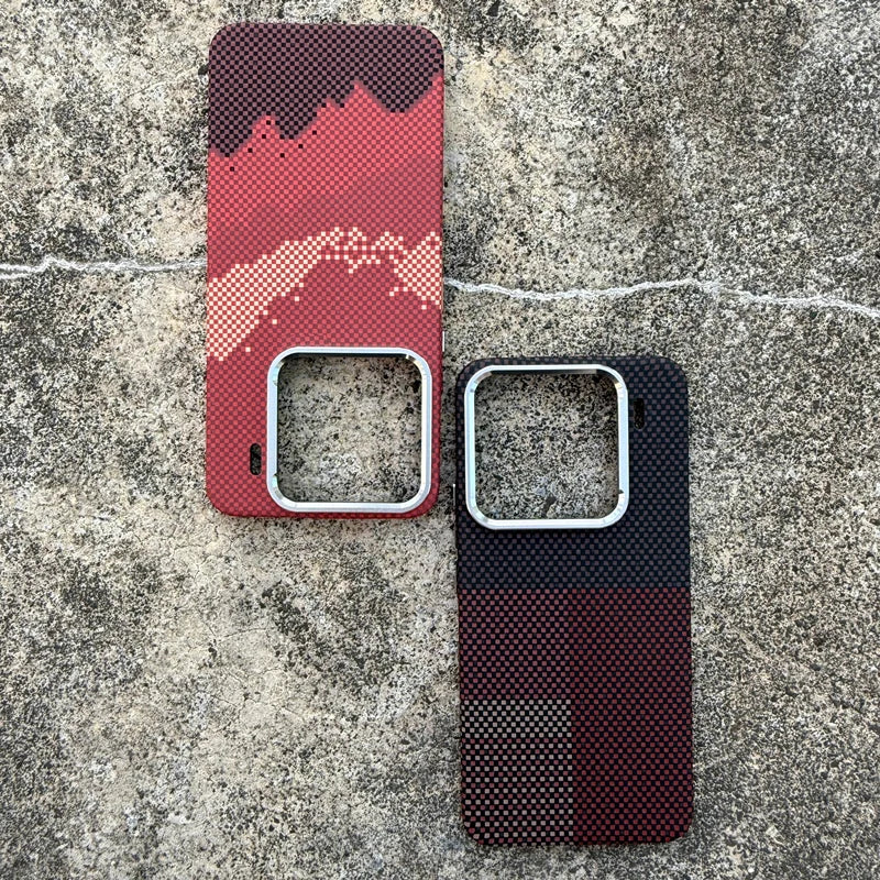 Ultrathin Carbon Fiber Texture Magnetic Phone Case For Xiaomi Mi 15 Ultra Mi 15 pro 14 Magnetic Wireless Charging Hard Cover