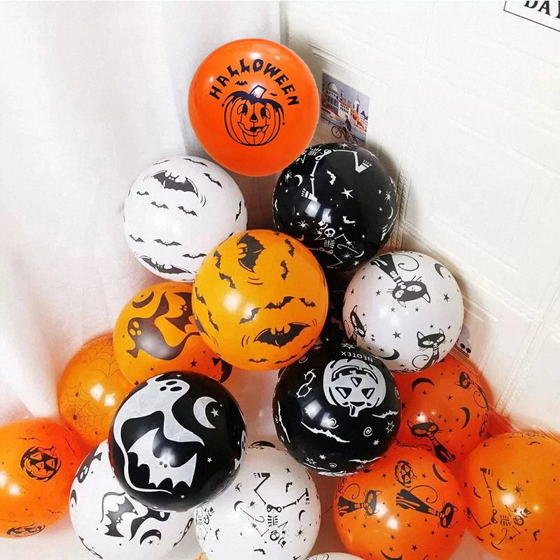 Halloween Decoration Balloon Ghost Pumpkin Skeleton Ghost Bar Party Decor Balloon Decoration 12 inch Latex Balloon