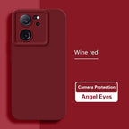 Durable Matte Angel Eyes Case for Xiaomi 13T 13 T Pro Shockproof Soft Square Liquid Silicone Original Mi13T 13TPro 5G Back Cover