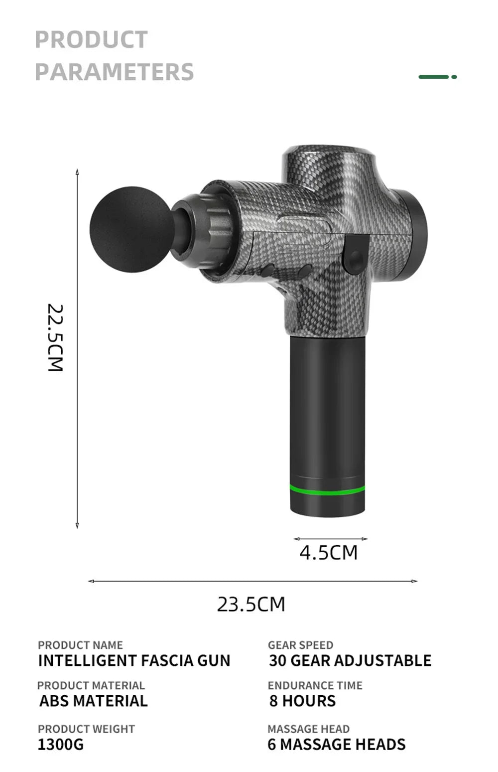 Fascial Massage Gun Electric Percussion Pistol Massager Body Neck Back Deep Tissue Muscle Relaxation Massage Gun Fitness