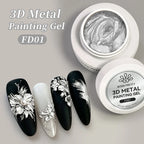 BORN PRETTY 5ml 3D Metal Painting Gel Embossed Nail Gel Polish Plaster Texture Drawing Carving Gel Nail Art Manicure Supplies