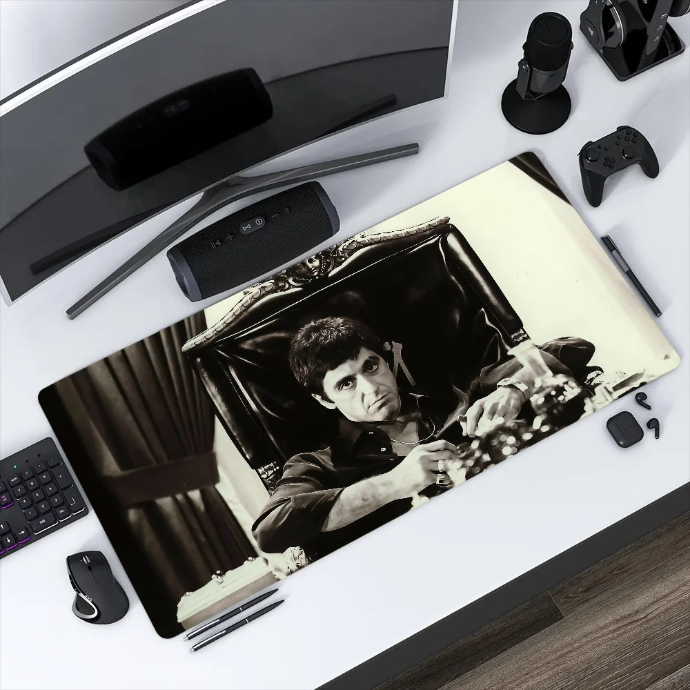 Mouse Pad Film Crime MousePad Non-slip Lockedge Office Student Gaming Action Thickened US Large Writing Pad S-Scarface Cushion