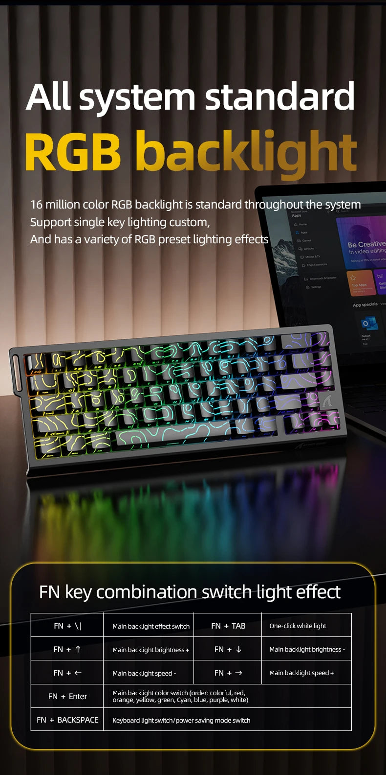ATTACK SHARK X68HE X68PRO HE Magnetic Axis Gaming Keyboard Wired 8K Return Rate 5000mAh Battery Web Driver PBT Keycaps Esports