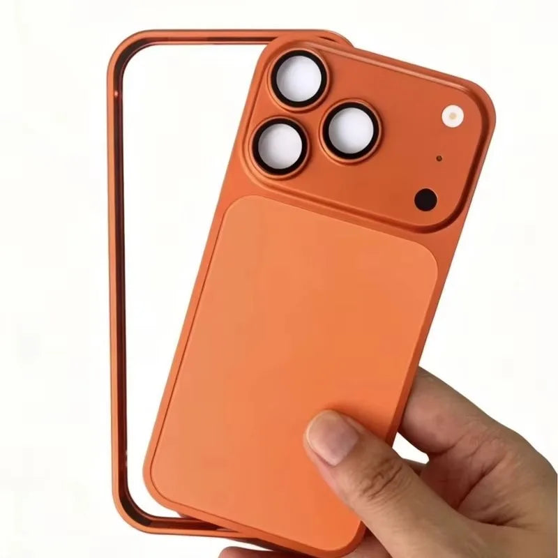 Metal Alloy Frame Bumper Phone Case for IPhone 17 16 15 14 13 12 Pro Change To 18 Pro Shockproof Protective Border Cover