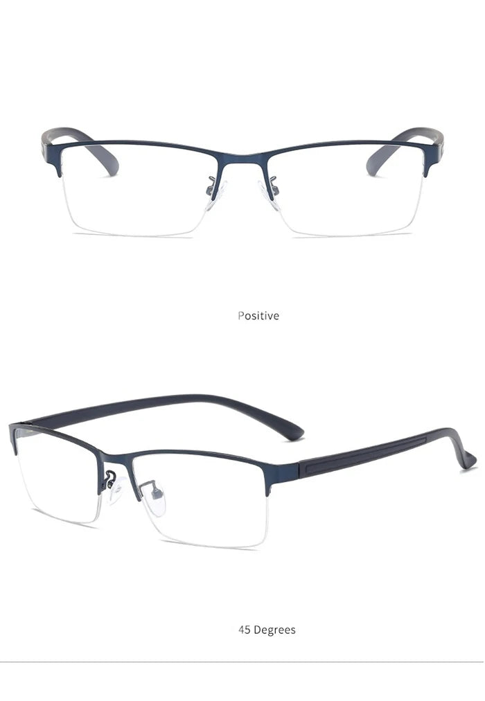 Semi-Rimless Steampunk Shortsighted Prescription Glasses Women Men Anti Blue Rays Computer Myopia Spectacles 0 -0.5 -0.75 To -6