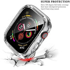 Tempered Glass+cover For Apple Watch Case Accessories 45mm 41mm 44mm 40mm 42mm Screen Protector Apple watch serie 9 4 5 6 SE 7 8