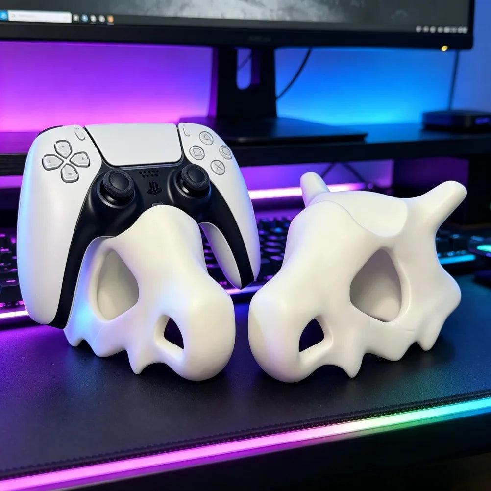 3D Printed Cubone Skull Controller Stand Cute Anime Game Holder Stable Display Dock For PS5 DualSense Gaming Room Decor Gamer