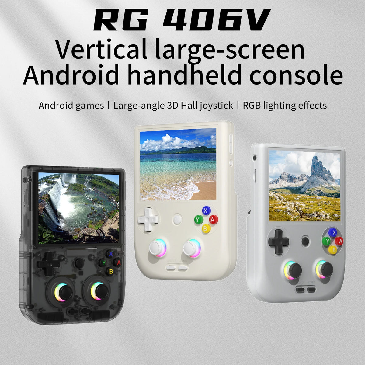 Anbernic RG406V Handheld Game Console 4’’ IPS Touch Screen Android 13 Unisoc T820 64-bit Game Player 5500mAh RGB Lightingernic