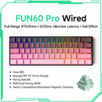 Akko MonsGeek FUN60 Mechanical Keyboard Magnetic Switch 60% Gaming Keyboards Rapid Trigger 0.01mm 8K ARGB HE/TMR Custom Keyboard