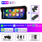 Jansite Portable 8.1 inch IP67 Waterproof Motorcycle 4K DVR GPS Navigation Wireless Carplay Android Auto Moto Recorder Monitor